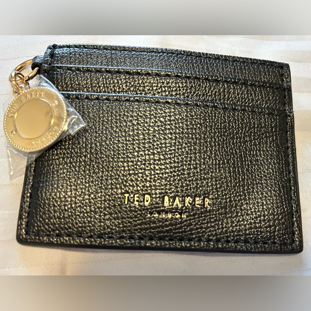 Ted Baker Black Pebble Leather Card Holder